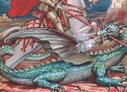 Dragons are a popular subject in art.