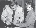 Rosa Parks was arrested for fighting against segregation.