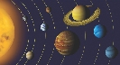 Illustration of the eight planets in orbit around our sun