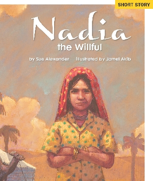Photograph of the selection 1 title page, “Nadia the Willful”
