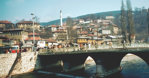 Sarajevo in peacetime Several bridges were destroyed during the war.