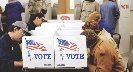 Photograph of people voting