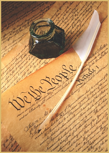 Photograph of the selection 2 title page, “The Constitution”