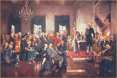 The Constitutional Convention took place in Philadelphia in 1787 and lasted four months. During this time, fifty-five delegates met to create the Constitution of the United States.