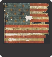 This is the original flag seen by Francis scott Key flying over Fort McHenry, in Maryland.