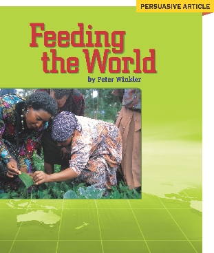 Photograph of the selection 1 title page, “Feeding the World”