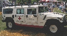 Photograph of a Red Cross jeep