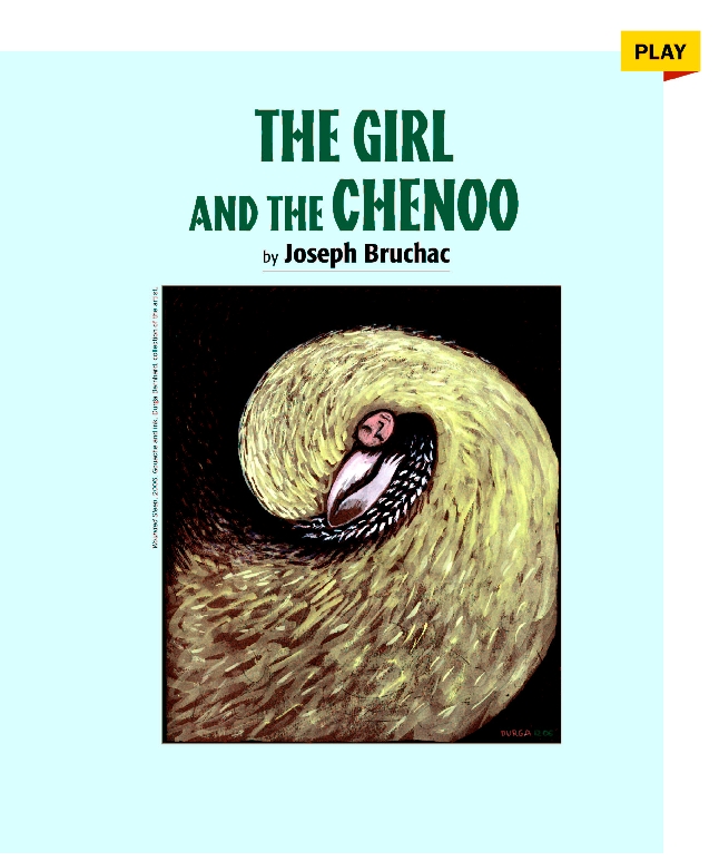 Illustration of the selection 3 title page, “The Girl and the Chenoo”