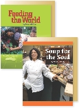Photograph of the title pages of “Feeding the World” and “Soup for the Soul”
