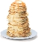 Photograph of an enormous pile of pancakes on a plate