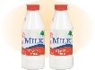 Photograph of two bottles of milk