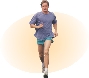 Photograph of a boy jogging