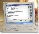 Photograph of an e-mail message on a computer screen