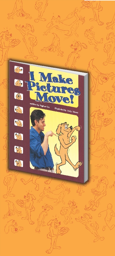 A cartoonist draws many pictures to make the characters appear to move.