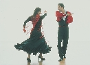 Photograph of a man and woman dancing