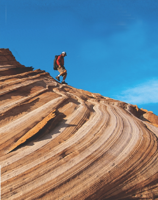 Scientists look at rocks to find out information about the past.