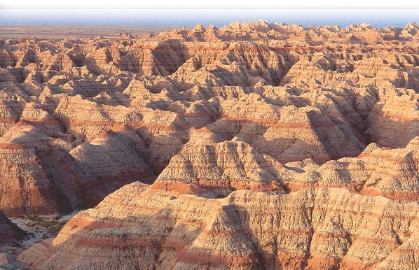 These hills are made of a type of rock called sandstone.