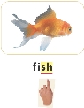 Illustration of a fish with the word “fish” below. A finger points to “sh” in the word “fish.”