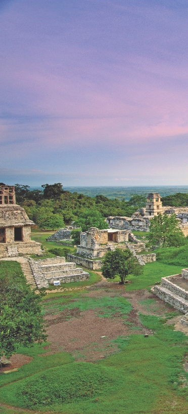 The Ancient Maya once lived in these stone buildings.