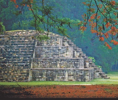 This pyramid was built by the Maya.