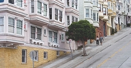 Photograph of a steep street in San Francisco