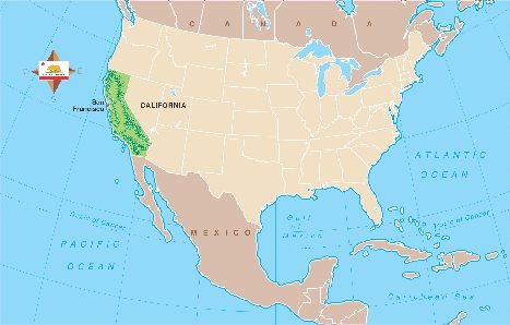 California is near Mexico.