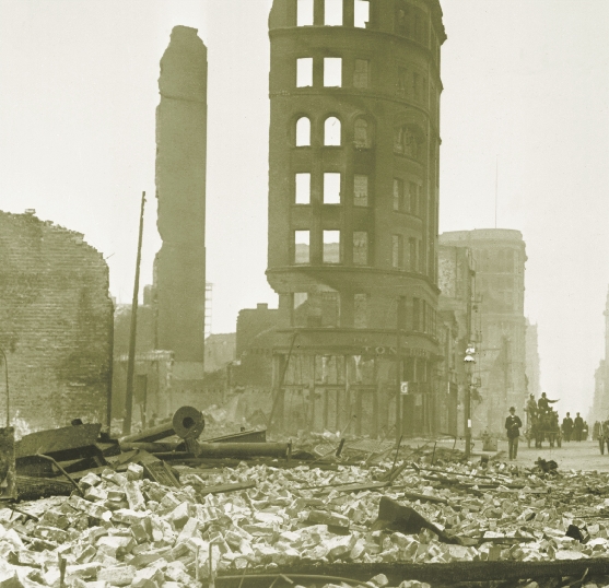 Photograph of destruction in San Francisco from the 1906 earthquake