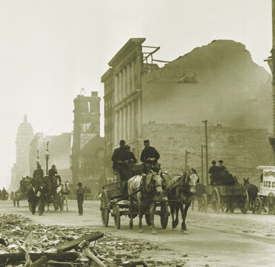 San Francisco was almost destroyed after the 1906 earthquake.