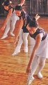 Photograph of girls at a ballet class