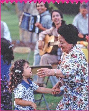 I love to dance with my granddaughter.