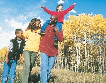 This family likes to hike together.