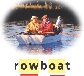 Photograph of a rowboat with word “rowboat” below and “ow” and “oa” underlined