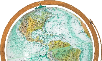 Photograph of a portion of a globe