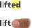 Illustration of “lifted” with “ed” highlighted. Below it a finger covers “ed.”