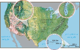 Mapmakers often use techniques that make mountains look like they are rising off the page.