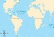 Illustration of a map showing several continents and oceans