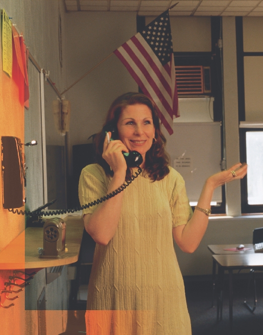 photograph of adult woman, (Zeina) talking on the phone