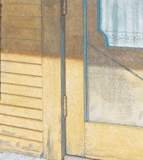 illustration of a door on a front porch