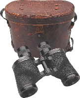 photograph of binoculars and leather case