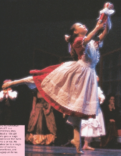 photograph of ballet dancers on stage performing the Nutcracker