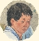 Illustration of close up of a young boy's face