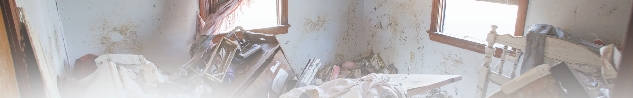 Photograph of Samantha's bedroom after the flood