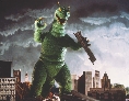 In this model, Godzilla terrorizes a city.