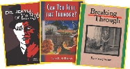 Photograph of covers of three Leveled Library books