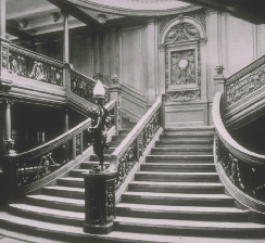 One of Titanic’s grand stairways