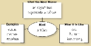 Illustration of an Expanded Meaning Map used for key words