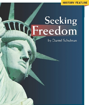 Photograph of the title page of the selection, “Seeking Freedom”