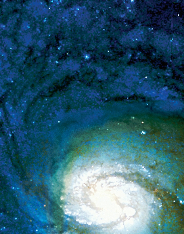 Illustration of a spiral galaxy