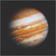 Jupiter is the fifth planet from the sun. The distant planet is 484 million miles from it.