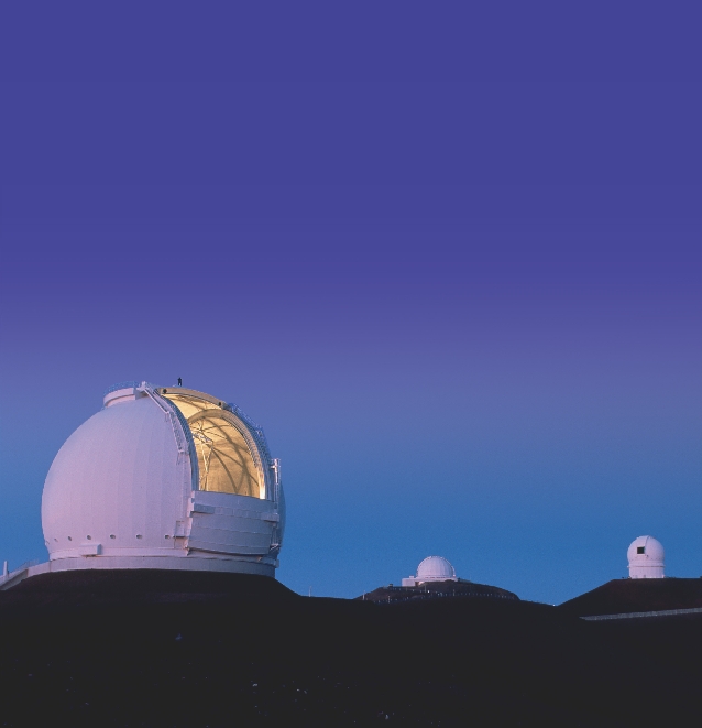 Scientists use high-powered telescopes in special buildings called observatories. This observatory is in Mauna Kea, Hawaii.